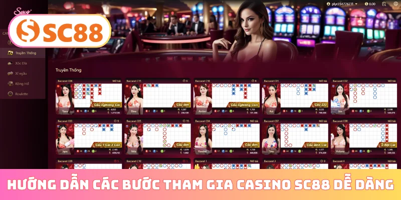 Hướng dẫn các bước tham gia Casino SC88 dễ dàng
